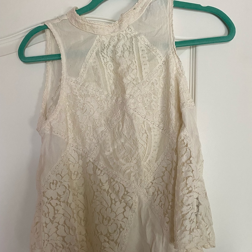 White lace tank top